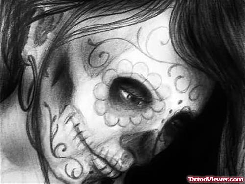 Dia De Los Muertos Galie Tattoo Sample