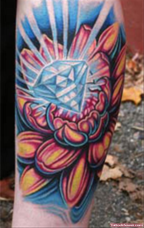 Diamond Lotus Tattoo