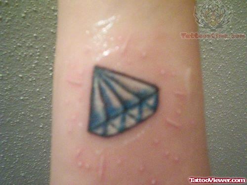 Blue Diamond Small Tattoo