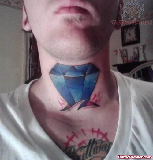 Diamond Tattoo On Throat
