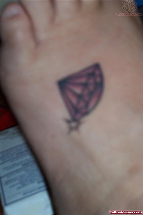 Shine Diamond Tattoo On foot