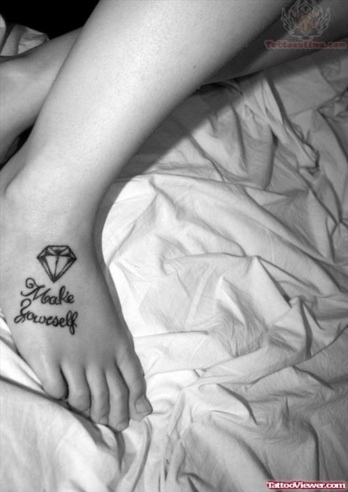 Diamond Tattoo On Foot