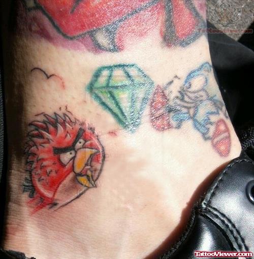 Angry Birds Diamond Tattoo
