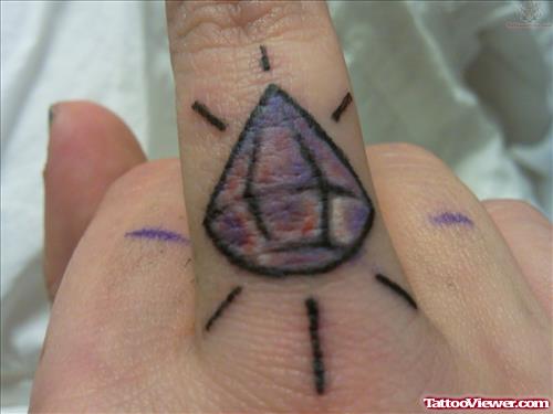 Diamond Tattoo On Finger