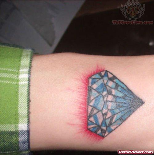 Crystal Blue & Black Diamond Tattoo