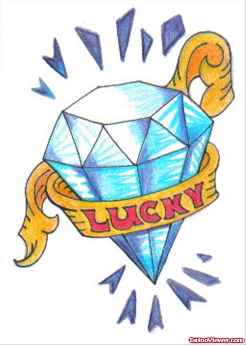 Lucky Diamond Tattoo Design