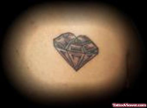 Heart Shaped Diamond Tattoo