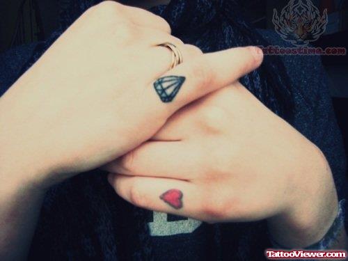 Tumblr Diamond Tattoo On Index Finger