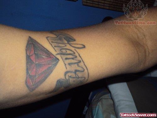 Red And Black Diamond Tattoo
