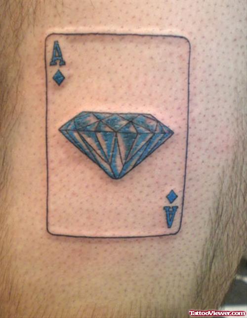 Ace Of Diamonds Card Tattoo