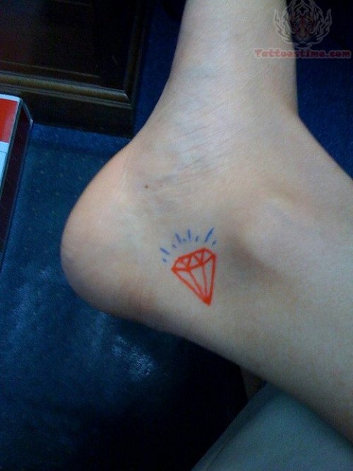 Diamond Tattoo On Ankle