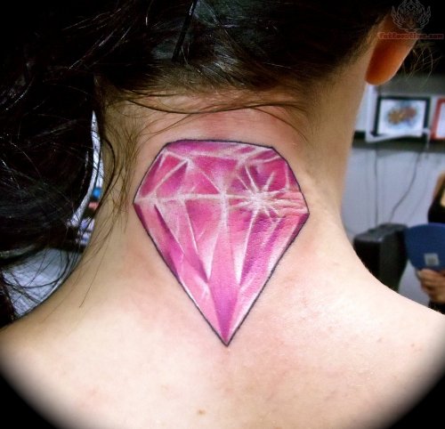 Large Diamond Tattoo On Back