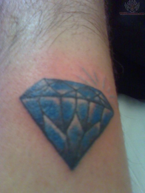 Black And Blue Diamond Tattoo