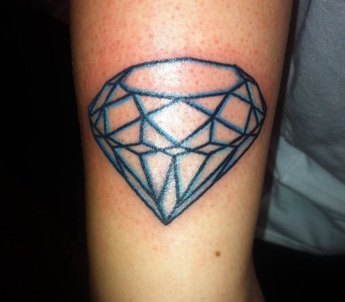 Outline Small Diamond Tattoo