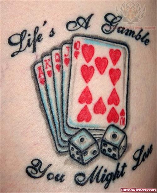 Cards And Dice Tattoo