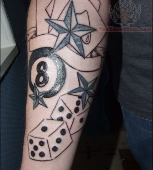Stars And Dice Tattoos