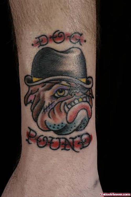 Dog Pound Tattoo On Leg