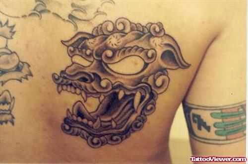 Chinese Fu Dog Skull Tattoo