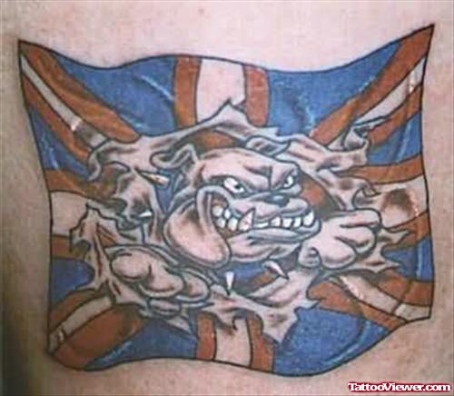 Angry Dog Tattoo Design