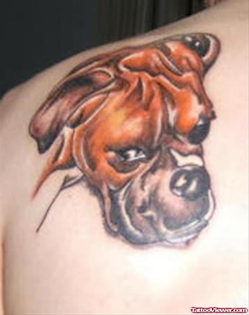 Angry Dog Face Tattoo