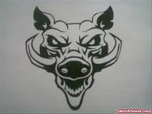 Angry Wild Dog Tattoo Wallpaper