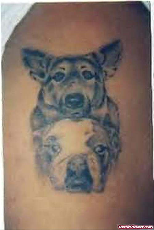 Cute Little Dogs Tattoo