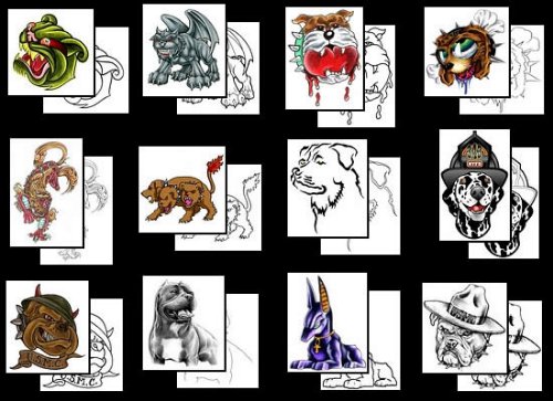 Dog Tattoo Samples Collection