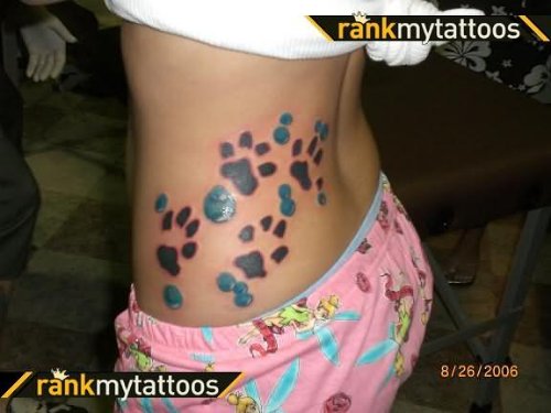 Dog Paw Tattoo For Girls
