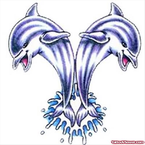 Dolphin Cute Tattoo Sample