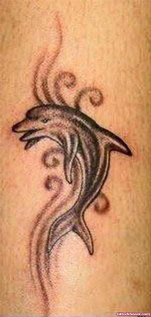 Tribal Dolphin Tattoo For Body