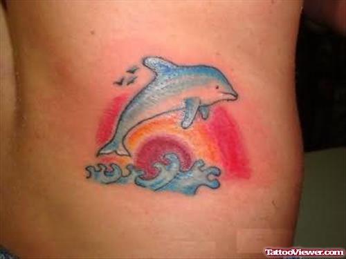 Son And Dolphin Tattoo