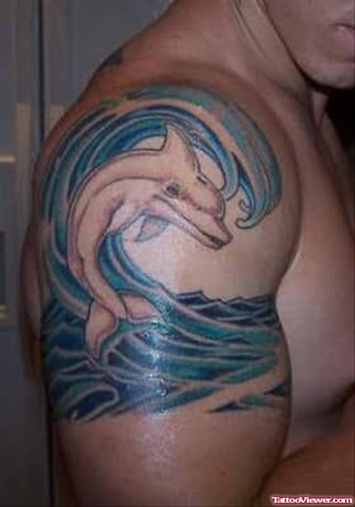 Dolphin Tattoos For Shoulder
