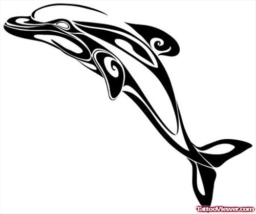 Tribal Dolphin Tattoo Design