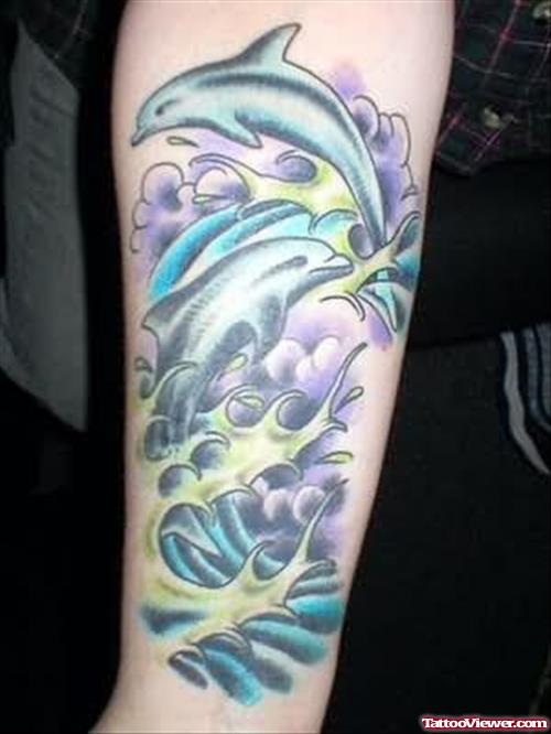 Dolphin Tattoos For Girls On Arm
