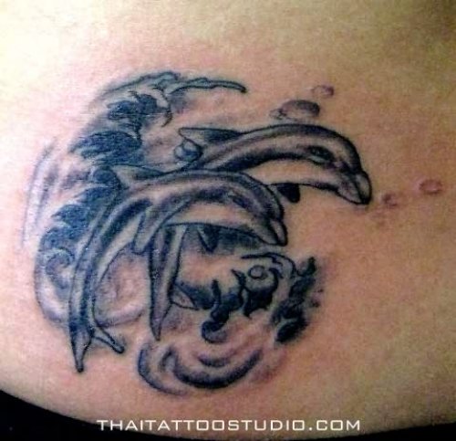 Dolphin Black Tattoo