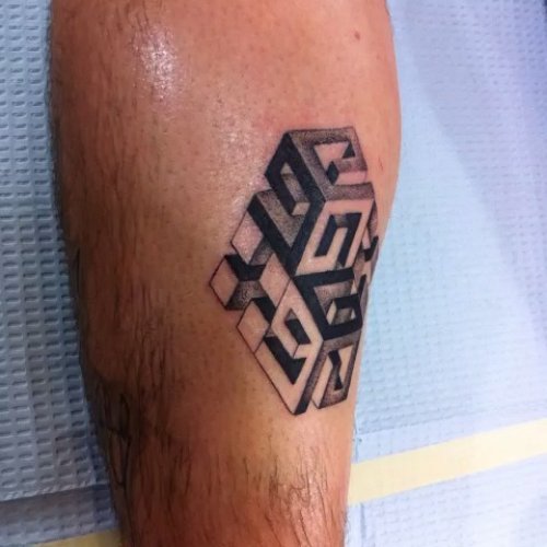Stylish Dot Work Tattoo On Arm
