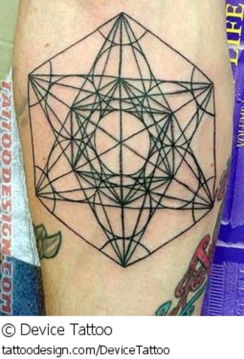 Dotwork Geometric Tattoo On Arm