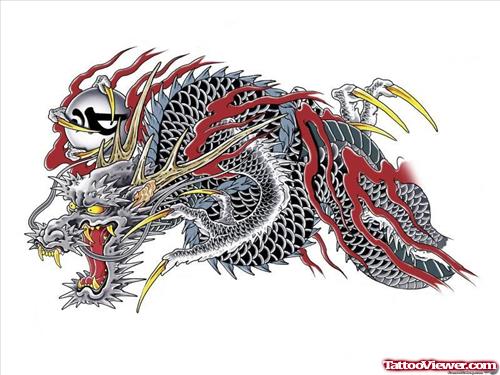 Yakuza Dragon Tattoo Design
