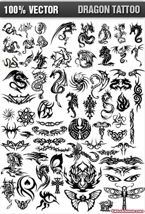 Tattoo tribal flash dragon 50 Amazing