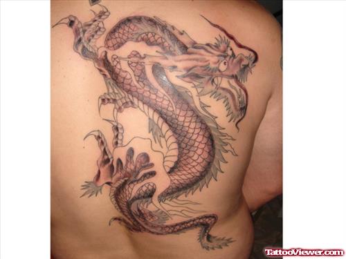 Right Back Shoulder Dragon Tattoo