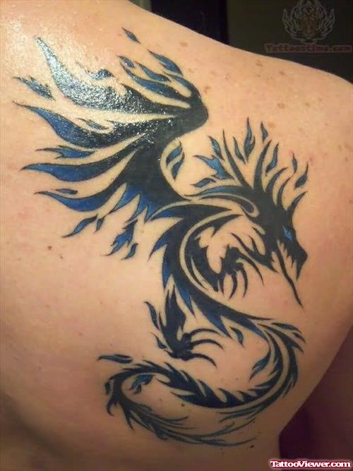 Dragon Tattoo On Right Back Shoulder
