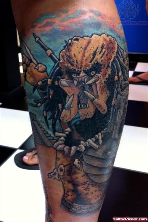 Dragon Tattoo On Back Leg