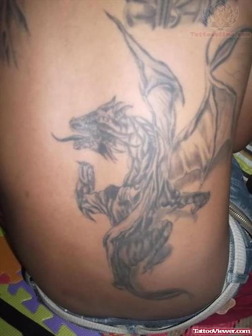 Dragon Tattoo On Side Rib