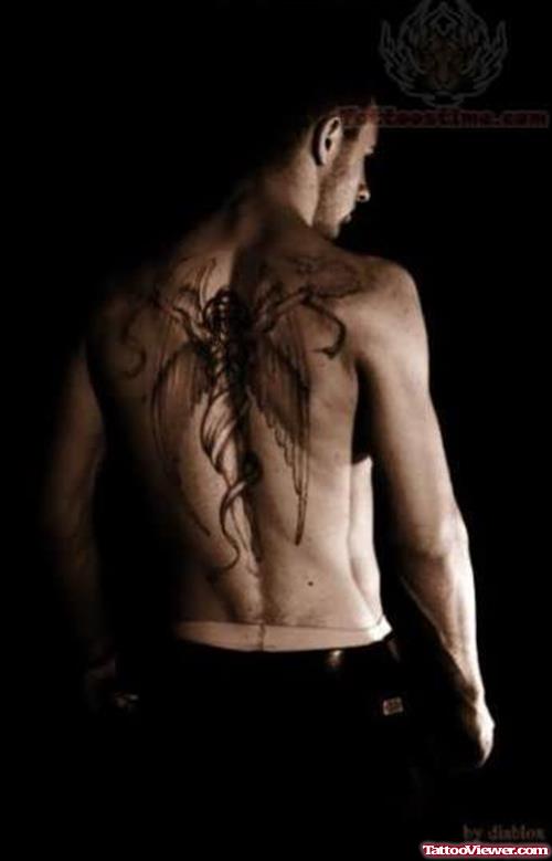Dragon Tattoo On Back Body For Guys