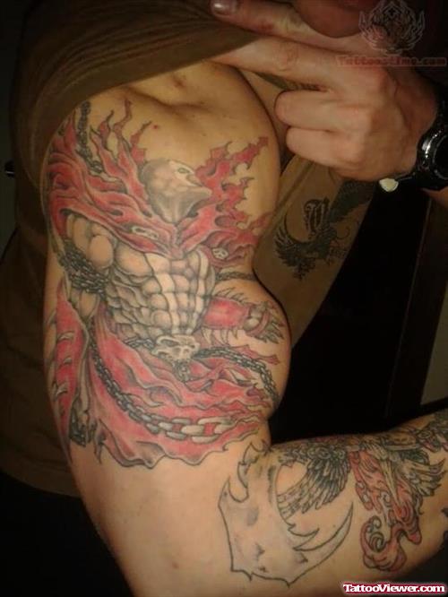 Dragon tattoo on Muscles