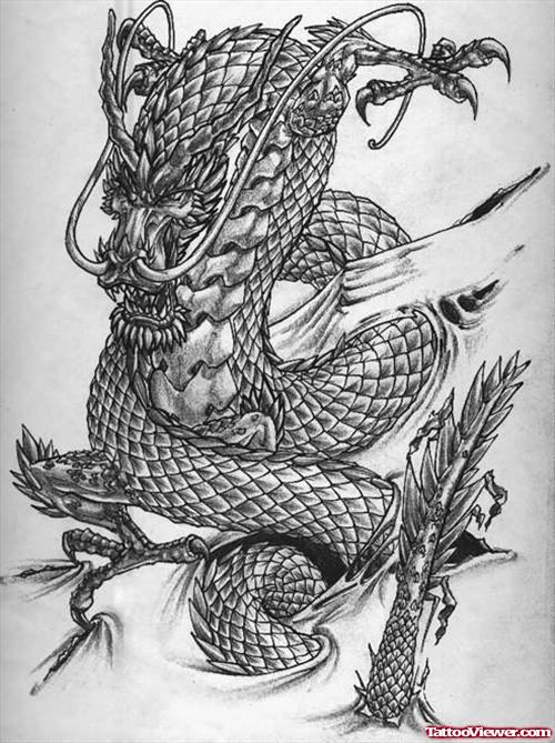 Chinese Dragon Tattoo Sample