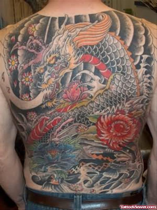 Japanese Dragon Tattoo For Back
