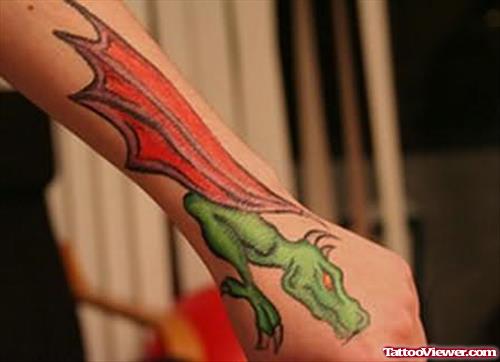 Elegant Dragon Tattoo On Hand