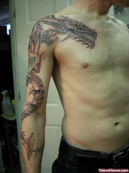 Dragon Warrior Tattoo Design
