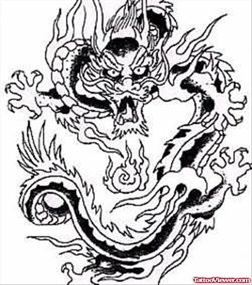 Dragon Face Tattoos Sample
